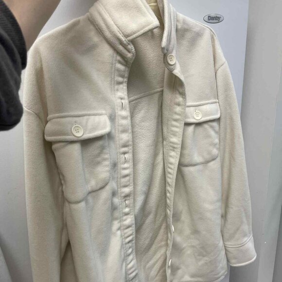 Twik Soft Warm White Wool-like Jacket with Buttons Extra Small XS - Picture 1 of 6